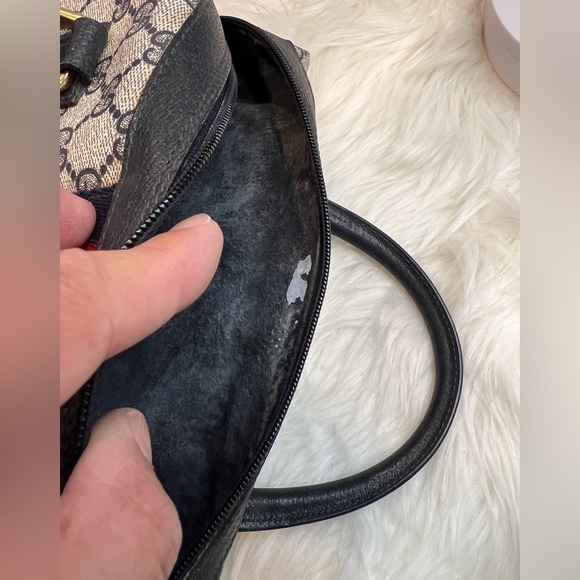 NEW ARRIVAL: Gucci Vintage GG Sherry Line Hand Bag PVC - Picture 15 of 17